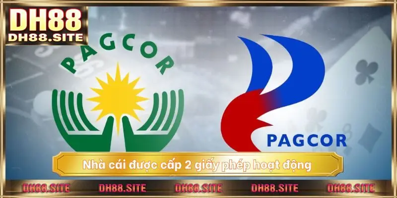 Nhà cái được cấp 2 giấy phép hoạt động